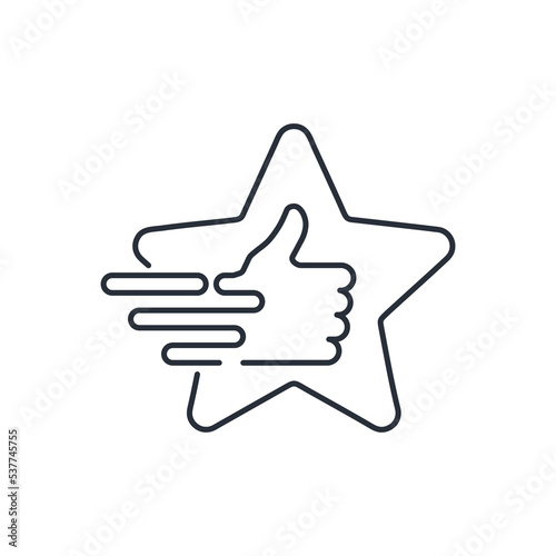 Exceed the possibilities, expectations. Vector linear icon isolated on white background.