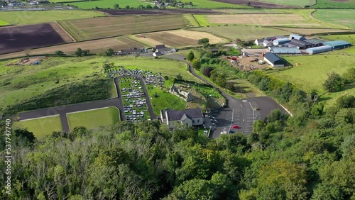 Aerial view of St. Aidans yt Magilligan in Northern Ireland, UK photo