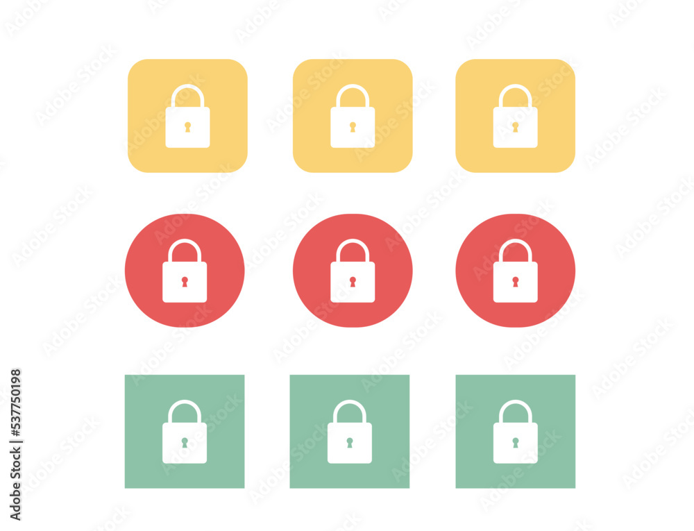 Lock Icons Vector set Lock Icons Vector set