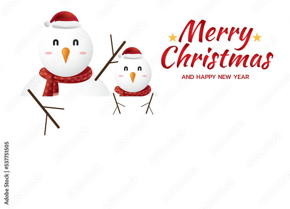 Merry Christmas and Happy New Year, Snowman blank greeting card template Merry Christmas and Happy New Year, Snowman blank greeting card template