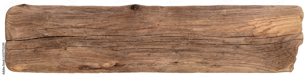 High resolution driftwood plank (PNG) - obrazy, fototapety, plakaty 