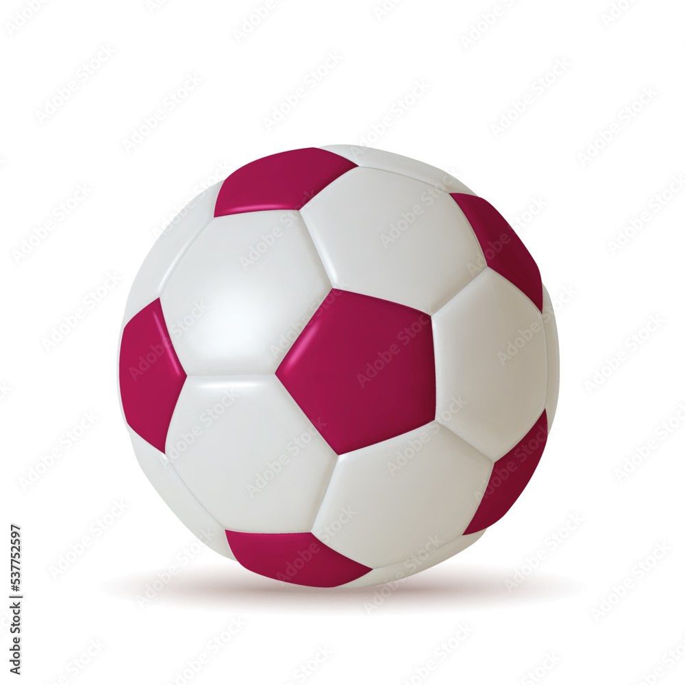 Soccer ball. Qatar 2022 Fifa World Cup. Realistic Vector illustration