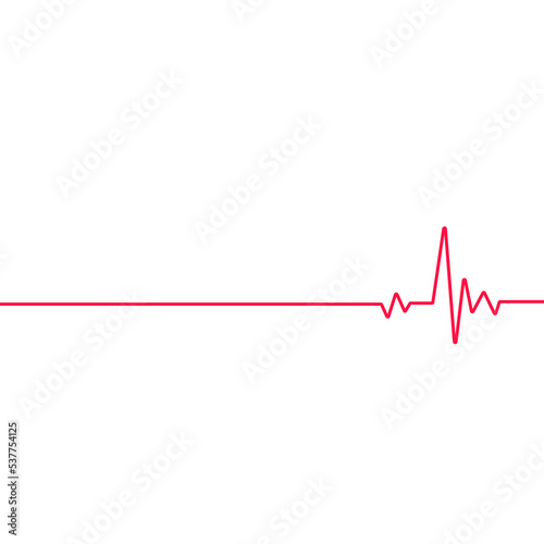 Принти на полотні Heart cardiogram line