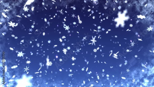 Wallpaper Mural Snow Crystals Winter freeze ice holiday particle CG background Torontodigital.ca