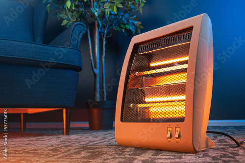 Modern electric infrared heater photo