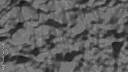 Abstrakter Hintergrund als 3d-rendering mit zahlreichen Wellen und Unebenheiten in grauer Farbe