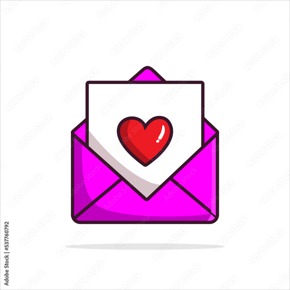 Art illustration icon logo valentine day symbol love romance february design colorful of heart envelope Art illustration icon logo valentine day symbol love romance february design colorful of heart envelope