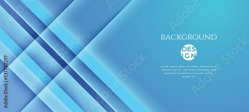 Abstract dynamic blue gradient background diagonal layers light and shadow