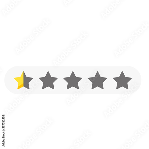 Feedback concept. Five stars rating