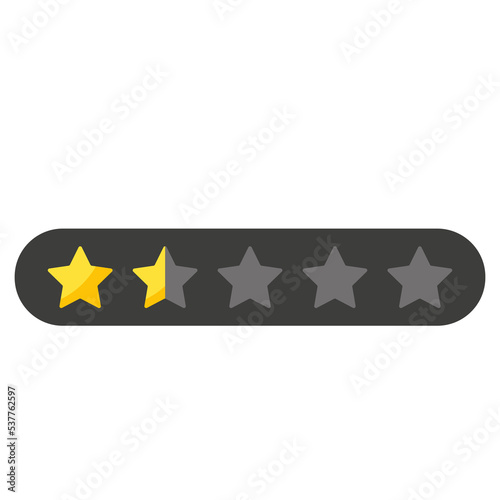 Feedback concept. Five stars rating