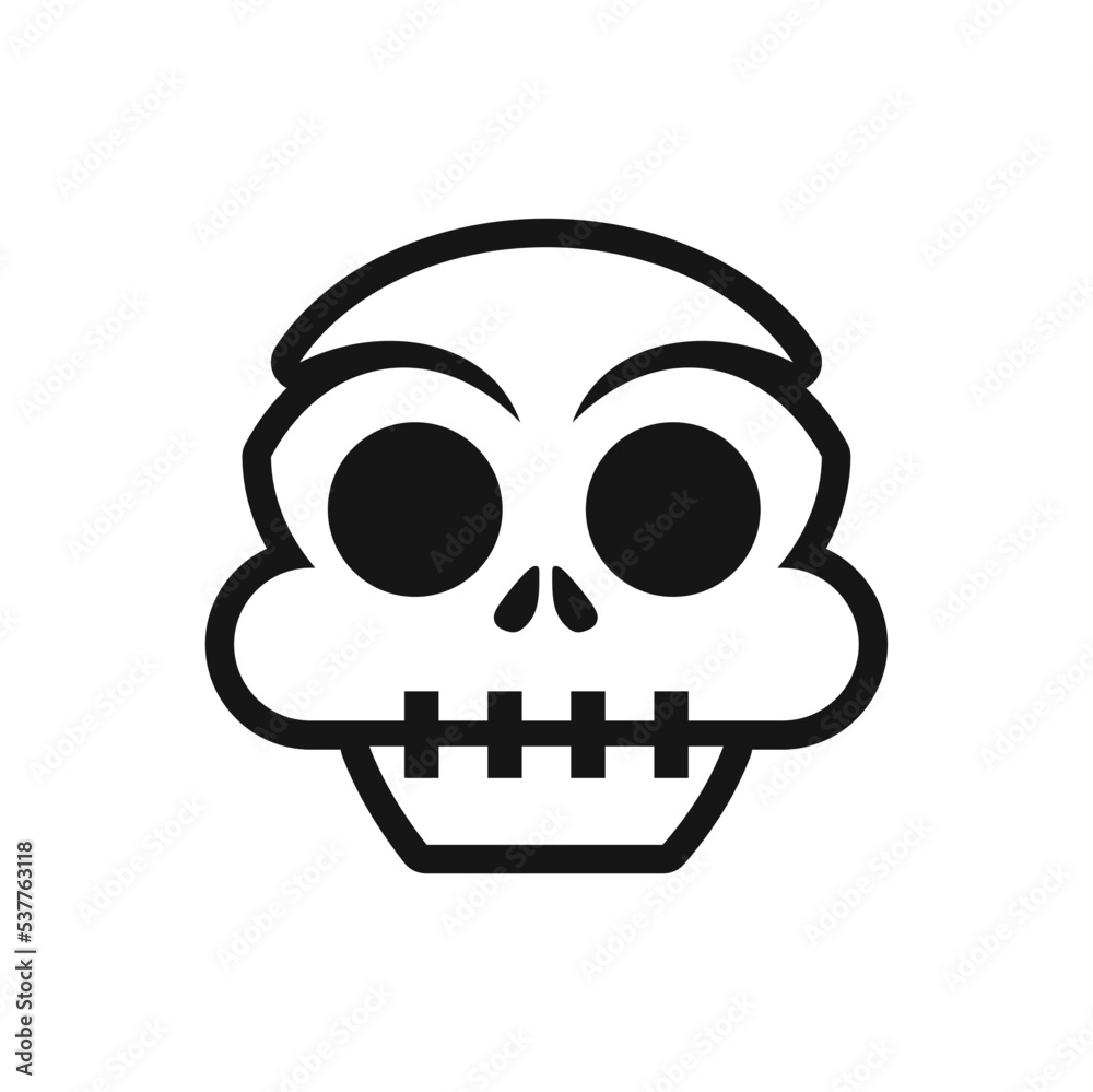 Skull Icons Vector Black Halloween Skull Icons Vector Black Halloween