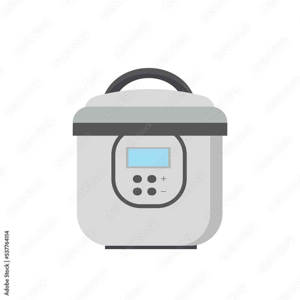 Multicooker, household appliance, illustration, vector Multicooker, household appliance, illustration, vector