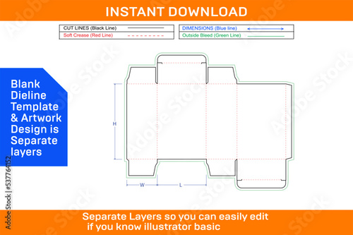 POWDER BOX PACKAGING DESIGN TEMPLATE