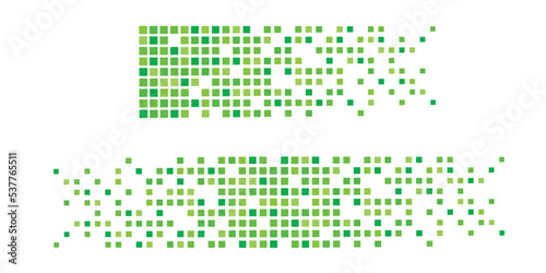 Pixel mosaic. Pixel decay illustration. Falling pixels. Abstract background.
