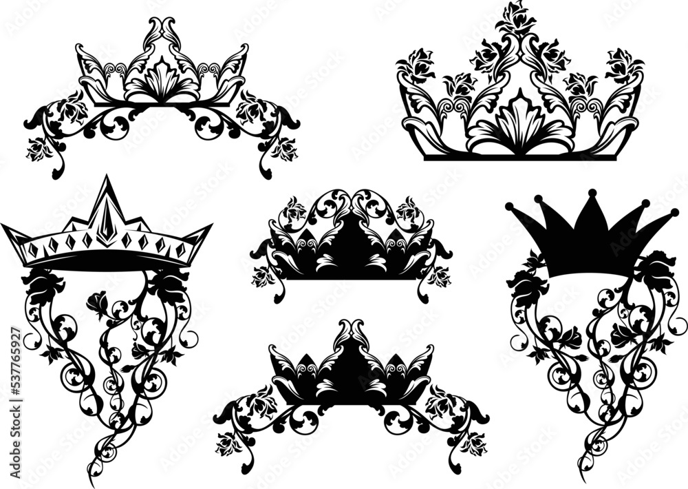 Royal Crown Black And White Royal Crown Crown Diadem Vector Queen
