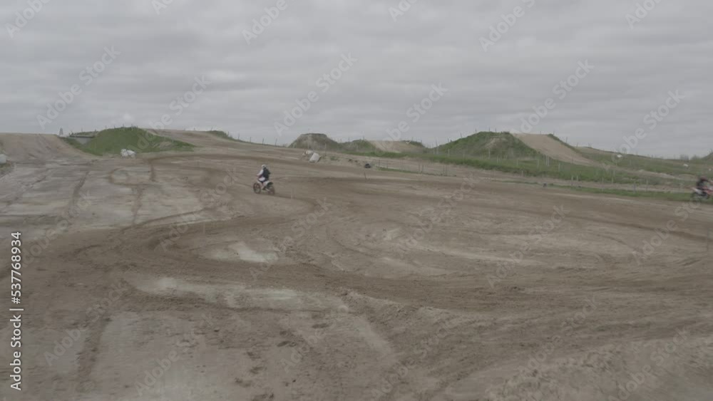Ukraine. Bucha. 08.05.2021. Extreme Motocross Rider Racing. Enduro bike riding. Off Road Extreme Racing. Aerial. Competition Ukraine. Bucha. 08.05.2021. Extreme Motocross Rider Racing. Enduro bike riding. Off Road Extreme Racing. Aerial. Competition
