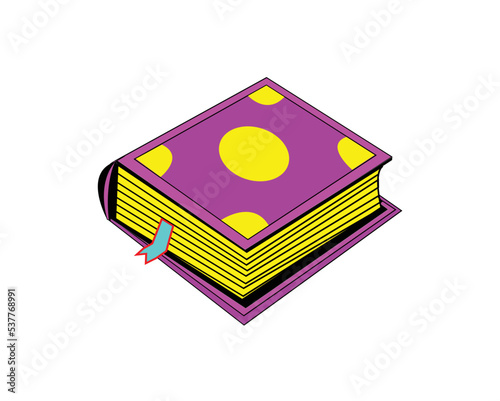 Color close book with bookmark. Best collection of designer vector illustration. vector graphic design icons and symbols for logo design and stationery and print media and etc.