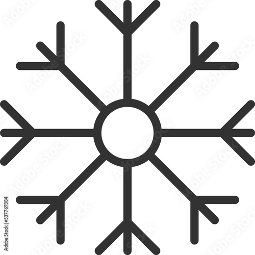 snowflakes icon  Winter elements black shadow.