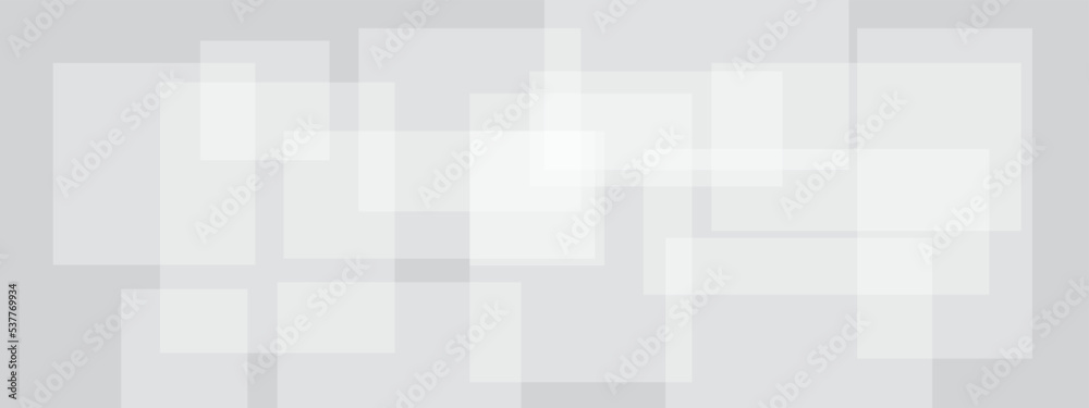 Abstract white and grey geometric overlapping square pattern, design of technology background with shadow. Vector illustration. You can use for add, poster, design artwork, template, banner, wallpaper