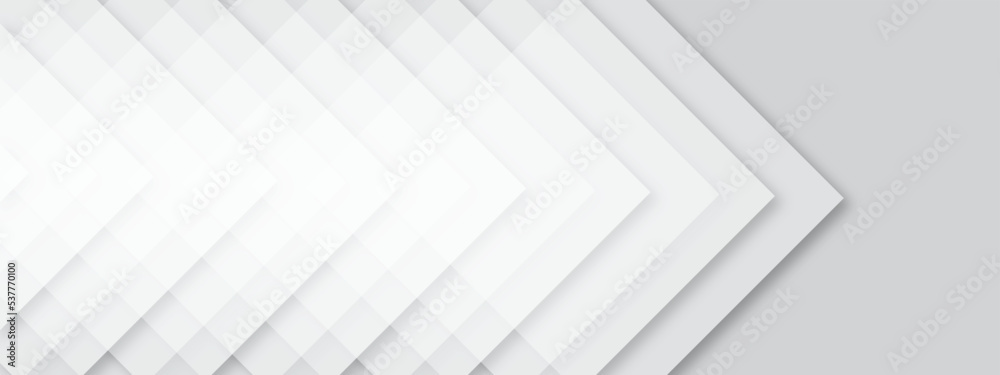 Abstract white and grey geometric overlapping square pattern, design of technology background with shadow. Vector illustration. You can use for add, poster, design artwork, template, banner, wallpaper Abstract white and grey geometric overlapping square pattern, design of technology background with shadow. Vector illustration. You can use for add, poster, design artwork, template, banner, wallpaper