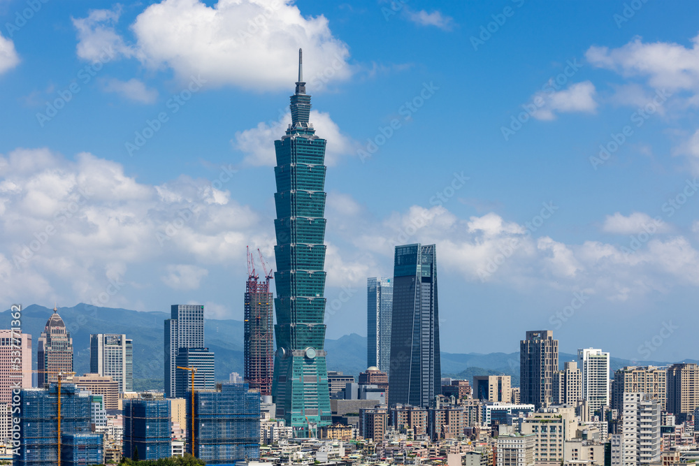 Taipei downtown city landscape