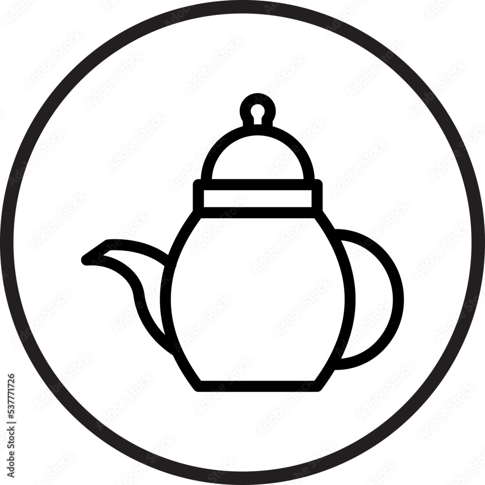 Obraz premium Teapot Icon Style