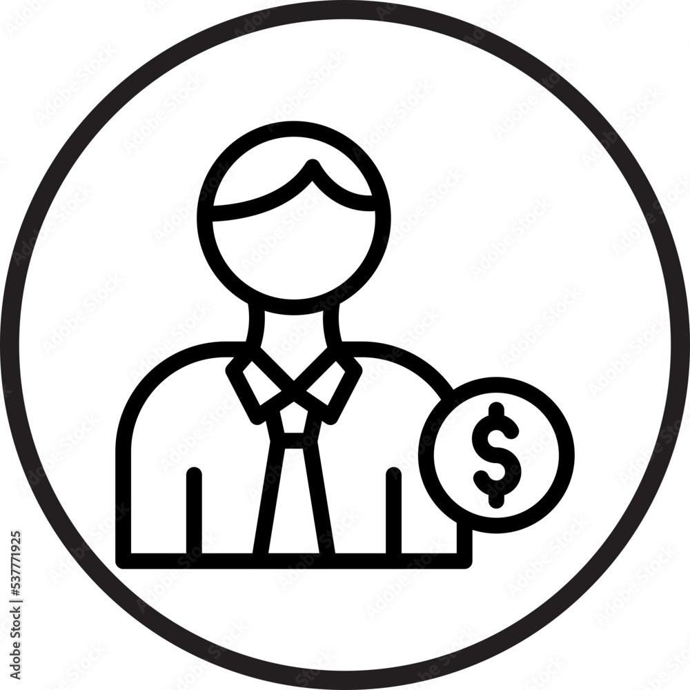 Fototapeta premium Accountant Icon Style