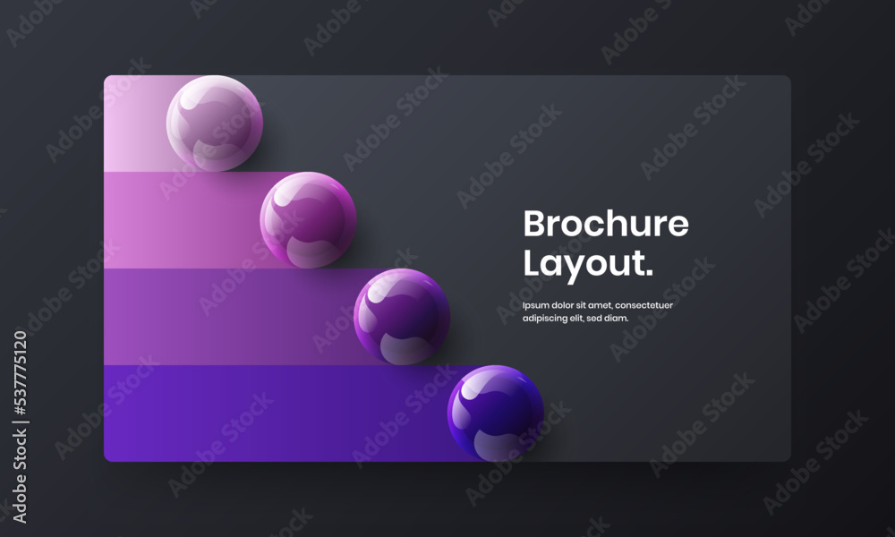 Minimalistic company identity design vector concept. Unique 3D balls web banner template. Minimalistic company identity design vector concept. Unique 3D balls web banner template.