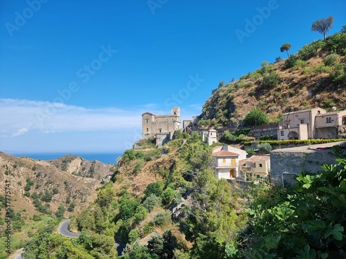 Beautiful landscape of the location where The Godfather was filmed in Savoca, Italy photo