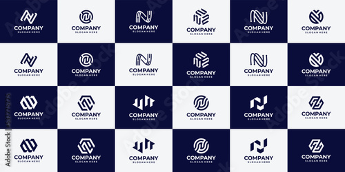 letter N logo initial