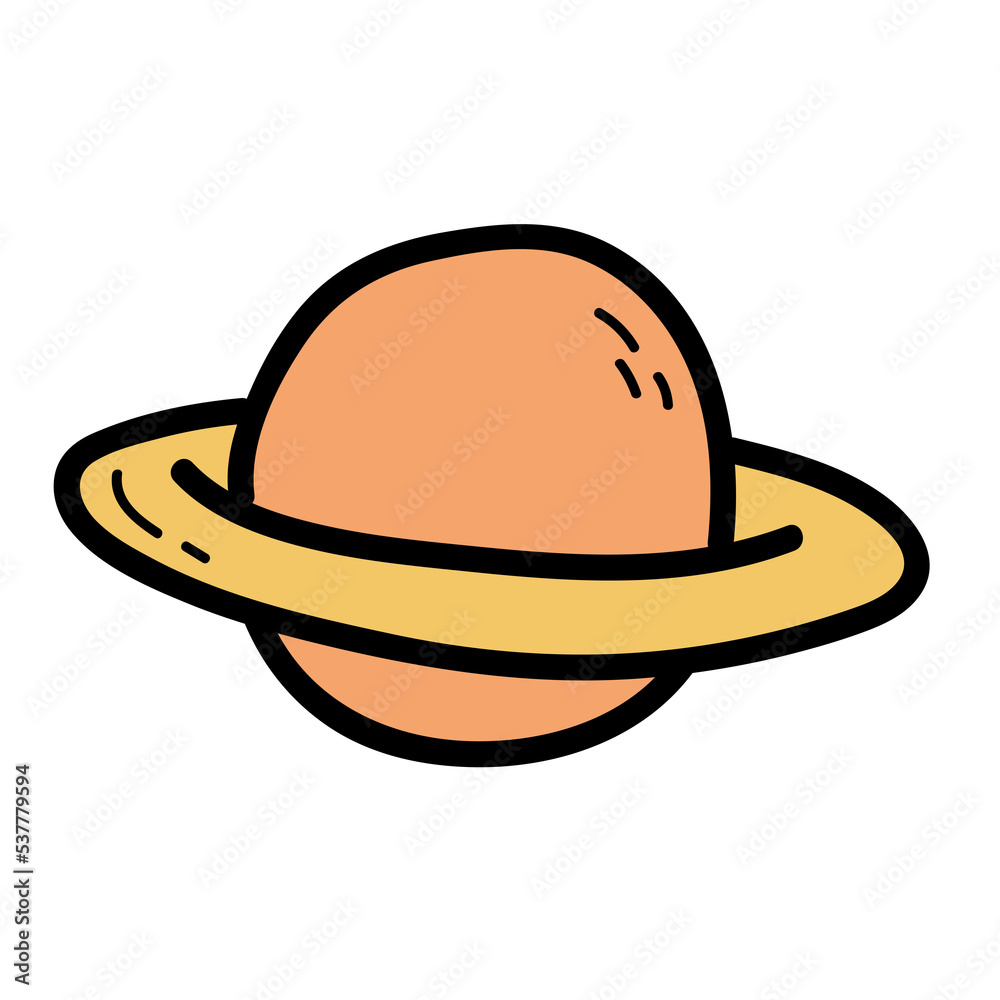 Minimal scandinavian doodle saturn planet isolated on transparent background. Nordic doodle in folklore style Minimal scandinavian doodle saturn planet isolated on transparent background. Nordic doodle in folklore style
