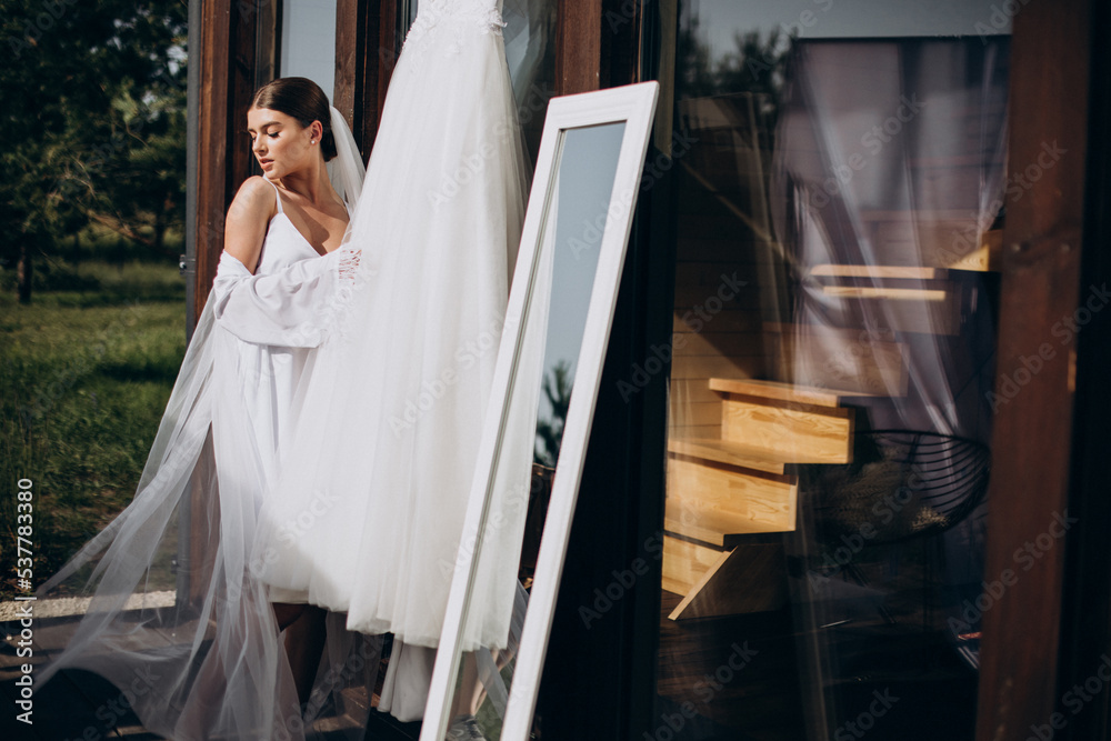 Morning preparation of young woman bride to be Morning preparation of young woman bride to be