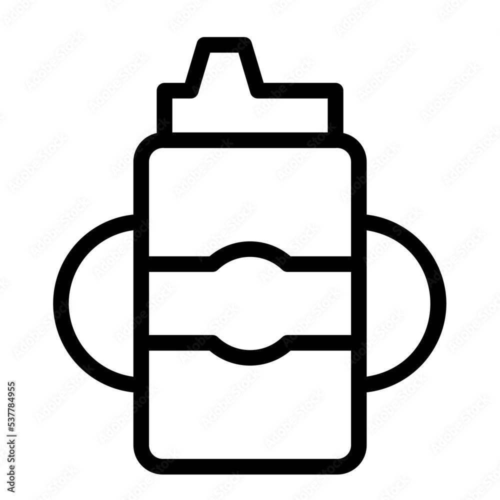 Obraz premium pacifier bottle line icon