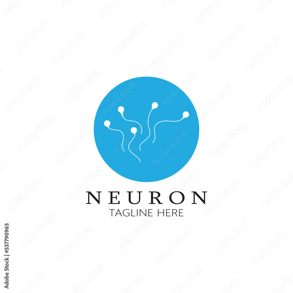 Neuron logo or nerve cell logo design,molecule logo illustration template icon with vector concept Neuron logo or nerve cell logo design,molecule logo illustration template icon with vector concept