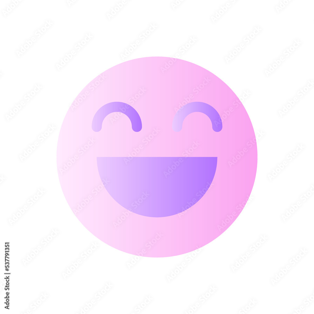 Laughing emoji flat gradient two-color ui icon. Feelings expression. Joke reaction. Communication. Simple filled pictogram. GUI, UX design for mobile application. Vector isolated RGB illustration Laughing emoji flat gradient two-color ui icon. Feelings expression. Joke reaction. Communication. Simple filled pictogram. GUI, UX design for mobile application. Vector isolated RGB illustration