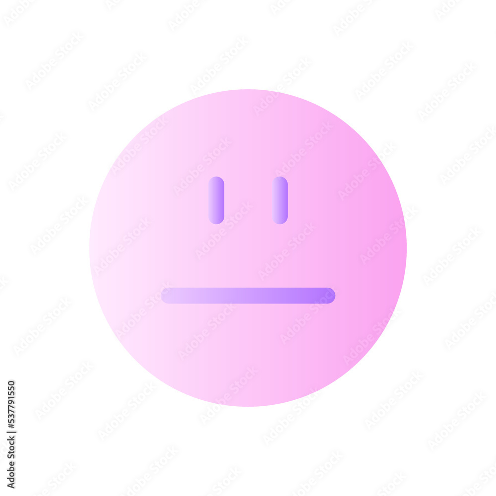 Neutral emoji flat gradient two-color ui icon. Emotional expression. Indifferent attitude. Feedback. Simple filled pictogram. GUI, UX design for mobile application. Vector isolated RGB illustration Neutral emoji flat gradient two-color ui icon. Emotional expression. Indifferent attitude. Feedback. Simple filled pictogram. GUI, UX design for mobile application. Vector isolated RGB illustration