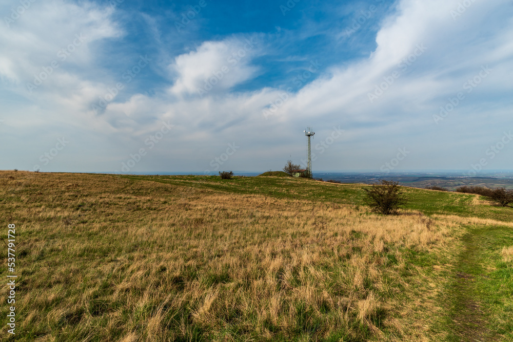 Fototapeta premium Stolova hora hill in Palava mountains in Czech republic