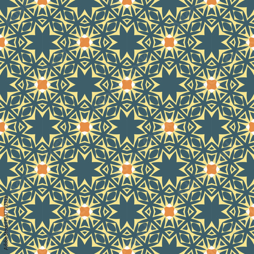 Wallpaper Mural Abstract geometric pattern. A seamless background, vintage texture.	 Torontodigital.ca