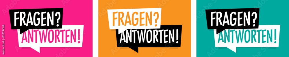 Fragen Antworten - obrazy, fototapety, plakaty 