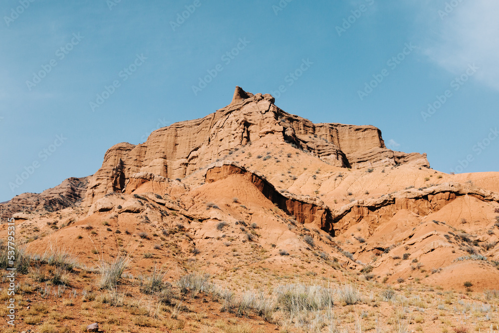 Rock formations on clear day