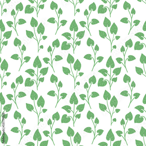 Vintage leaves vector background. Creative texture for fabric, textile, design and fashion prints. © kizuneko