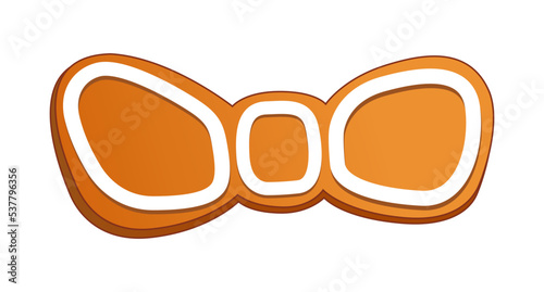 ginger cookies in the form of a bow with icing