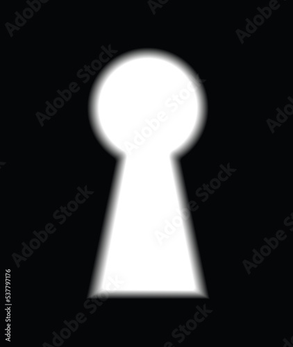 Close up of a dark keyhole with transparent background photo