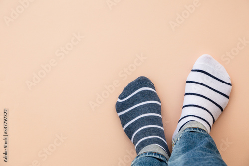 Tableau sur toile Odd socks day concept