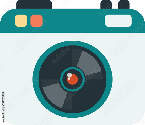 digital camera illustration in minimal style