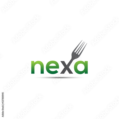 Nexa Spoon logo design creative work. photo