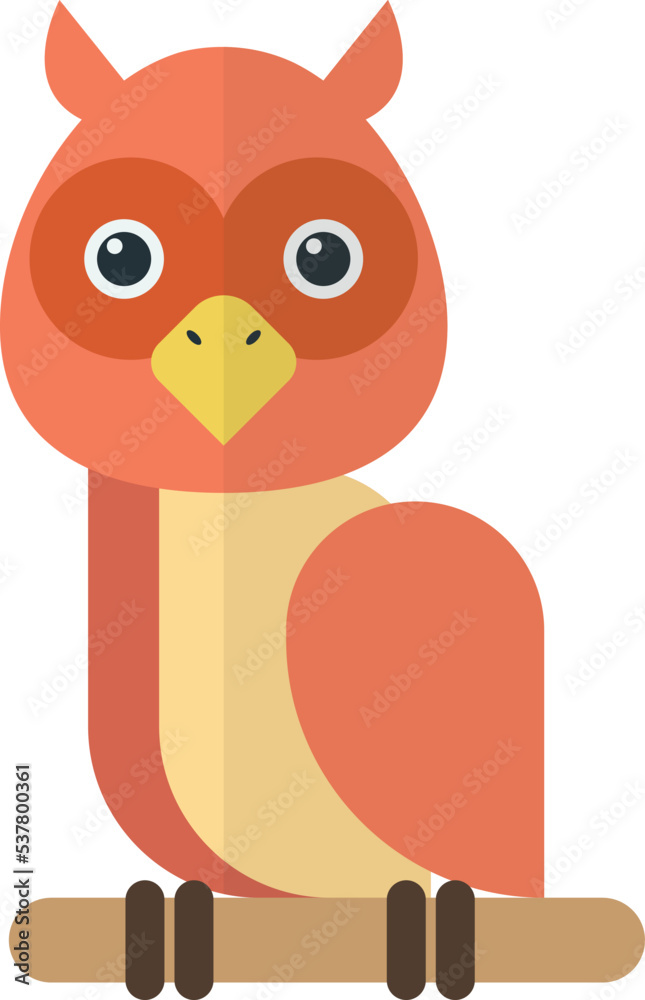 owl illustration in minimal style