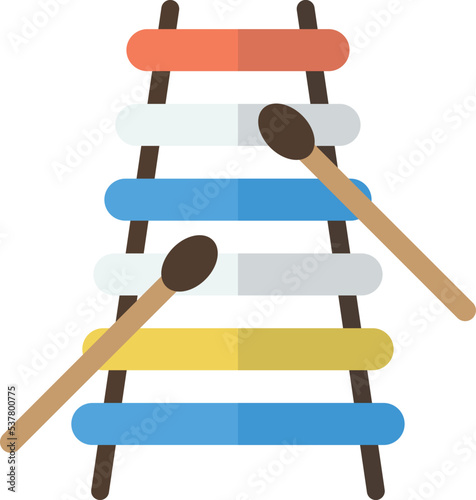 xylophone illustration in minimal style