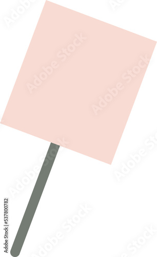 Poster flat icon Rally about rights Show support