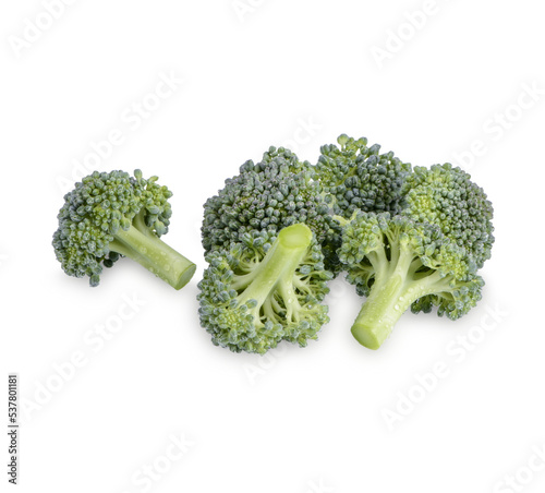 Fresh broccoli with drops isolated on transparent background (.PNG)